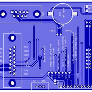 Display Unit PCB board v.5 (Blue) - Blank board.